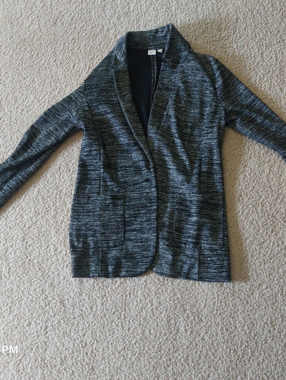 GAP Heathered Knit Boyfriend Blazer - Small